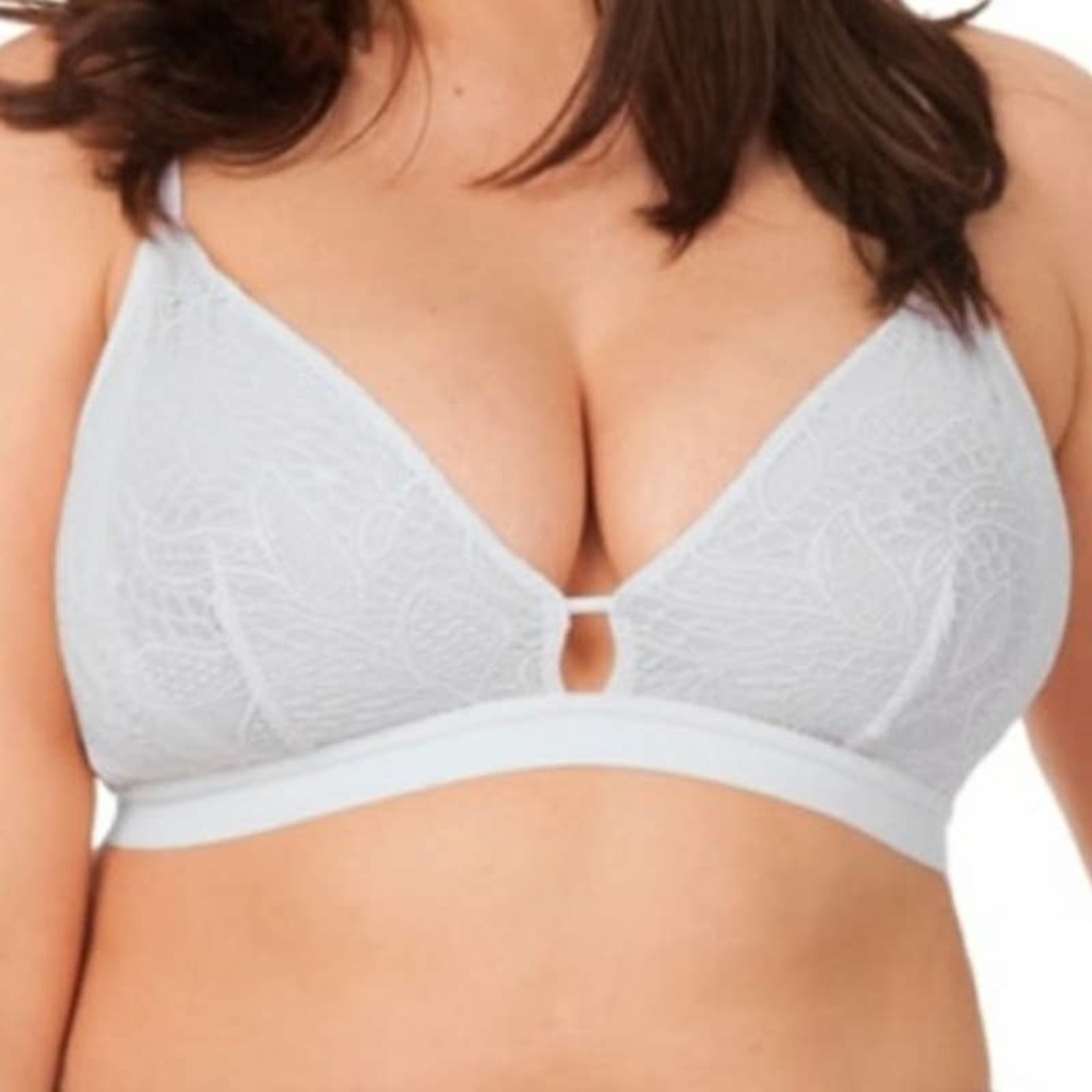 Lively Lace Bralette Sz L Pale Blue‎ Bra Wireless